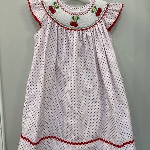 Girls cherry smocked Marmellata dress